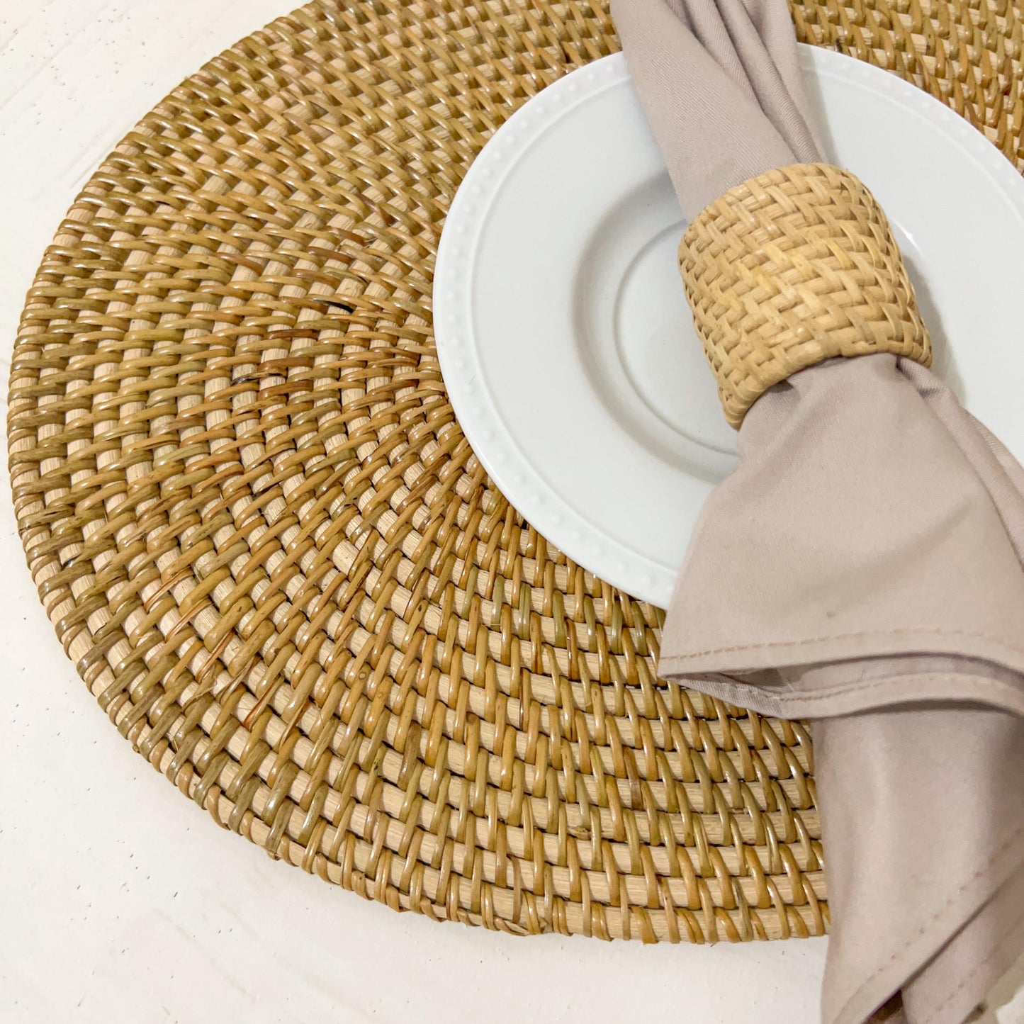 Oval Rattan Placemats 30cm x 40cm ≈ 11.8" x 15.7"
