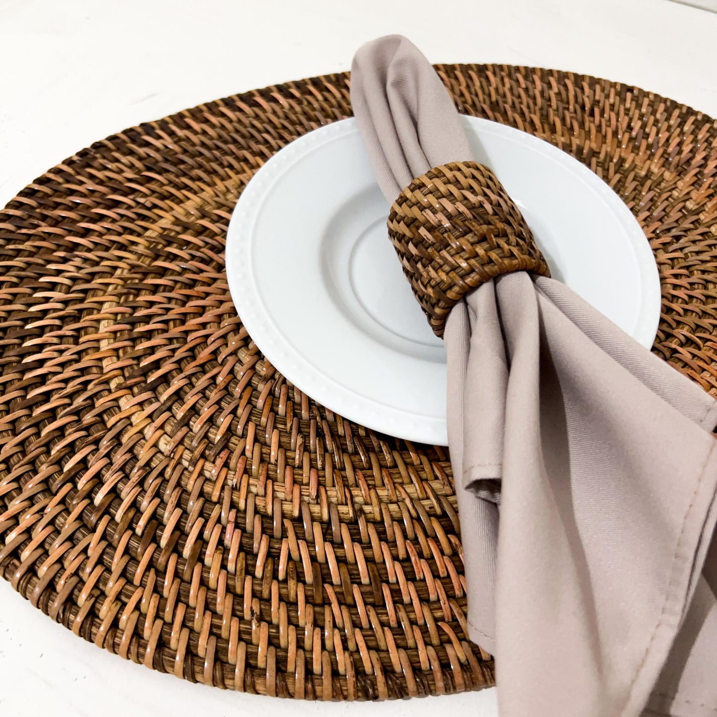 Oval Rattan Placemats 30cm x 40cm ≈ 11.8" x 15.7"