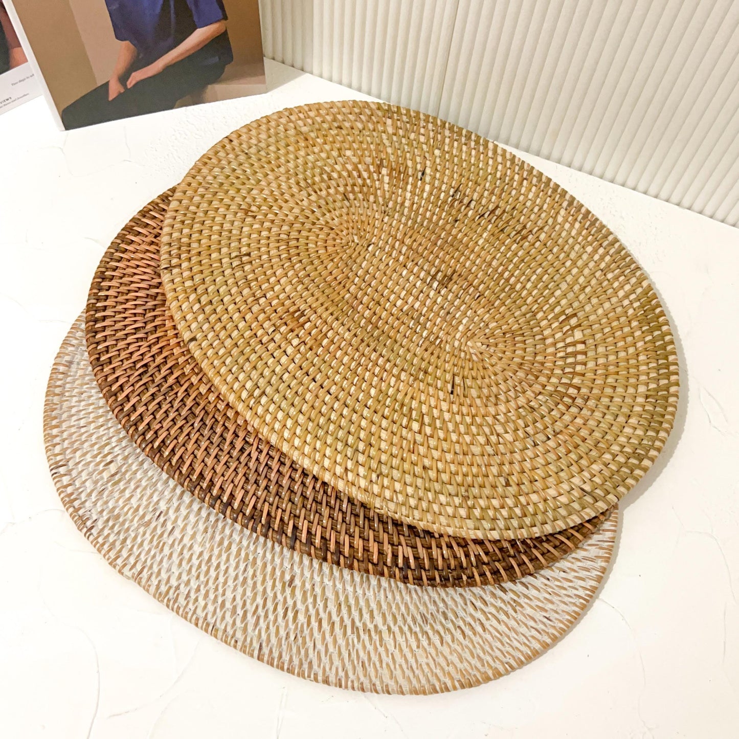 Oval Rattan Placemats 30cm x 40cm ≈ 11.8" x 15.7"