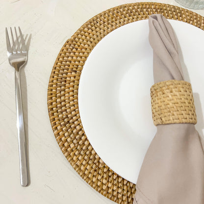 Natural Round Rattan Placemats
