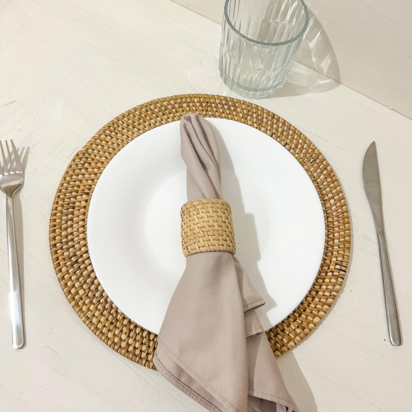 Natural Round Rattan Placemats